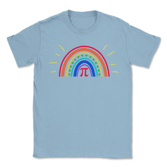 Bohemian Rainbow & Pi Symbol For A Happy PI Day Math Teacher graphic - Light Blue