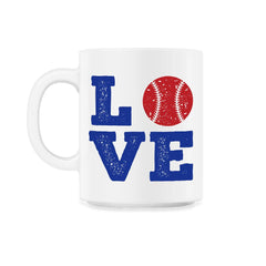 Funny Baseball Lover Love Coach Pitcher Batter Catcher Fan product - 11oz Mug - White