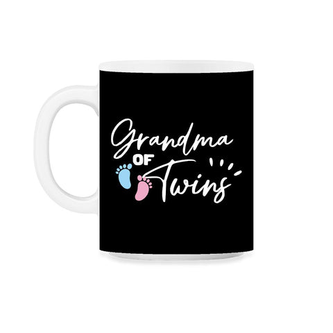 Funny Grandma Of Twins Proud Grandmother Of Grandkids product 11oz Mug - Black on White