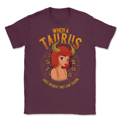 Taurus Zodiac Sign Anime Girl Art graphic Unisex T-Shirt