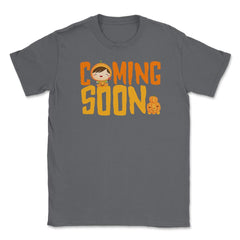 Coming Soon Baby Pumpkin Announcement For Halloween Or Fall print - Smoke Grey