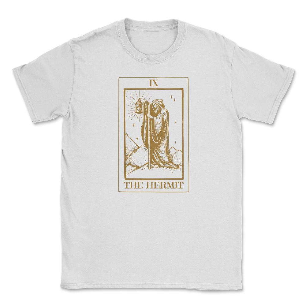 The Hermit Tarot Card IX Retro Vintage Line Art graphic Unisex T-Shirt