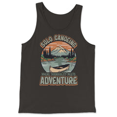 Solo Canoeing Where Tranquility Meets Adventure Canoeing graphic - Tank Top - Black
