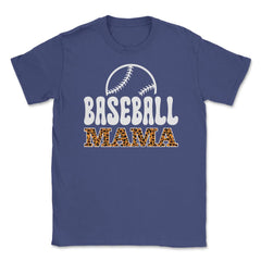 Baseball Mama Mom Leopard Print Letters Sports Funny print Unisex - Purple