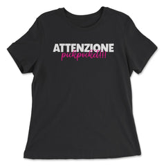 ATTENZIONE PICKPOCKET!!! Trendy Text Duo Design product - Women's Relaxed Tee - Black