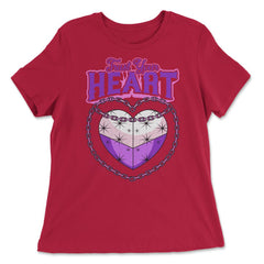 Asexual Trust Your Heart Asexual Pride print - Women's Relaxed Tee - Red