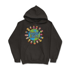 Happy Earth Day for Kids Around the World graphic - Hoodie - Black