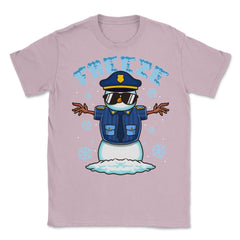 Freeze Police Snowman Hilarious Christmas Police Officer product - Light Pink
