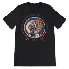 Chieftain Native American Tribal Chief Native Americans graphic - Premium Unisex T-Shirt - Black
