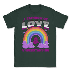 Asexual A Rainbow of Love & Understanding product Unisex T-Shirt - Forest Green