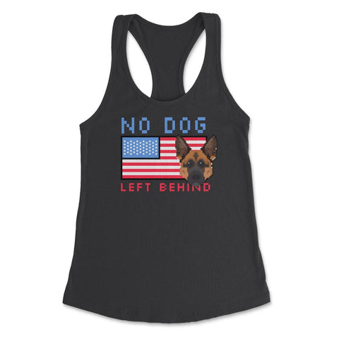 No Dog Left Behind Military Service Dog Pixelate Style design Women's