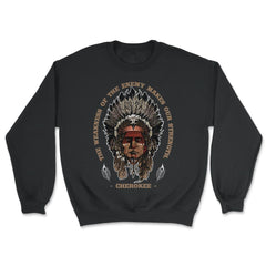Chieftain Peacock Feathers Motivational Native Americans product - Unisex Sweatshirt - Black
