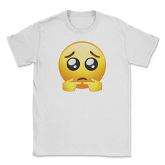 Shy Fingers Performing The Finger Touch & Shy Emoticon print Unisex