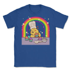 Rainbow Gay Guinea Pig Baker Funny Cute Pride Gift design Unisex - Royal Blue