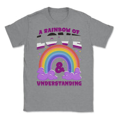 Asexual A Rainbow of Love & Understanding product Unisex T-Shirt - Grey Heather