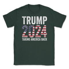 Donald Trump 2024 Take America Back Election 47th President print - Forest Green