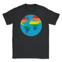 Pride Rainbow World Colorful Globe Gift print Unisex T-Shirt