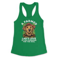 Labrador Farmer Lab’s Dog in Farmer Outfit Labrador design Women's - Kelly Green