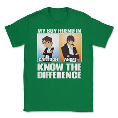 Is Not Cartoons Its Anime Know the Difference Meme graphic Unisex - Green