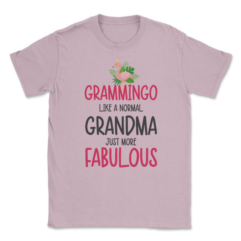 Funny Grammingo Grammy Flamingo Grandma More Fabulous graphic Unisex - Light Pink