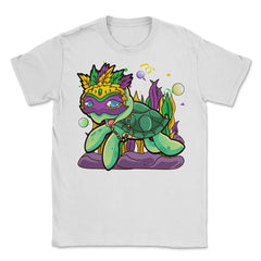 Mardi Gras Turtle with beads & mask Funny Gift product Unisex T-Shirt
