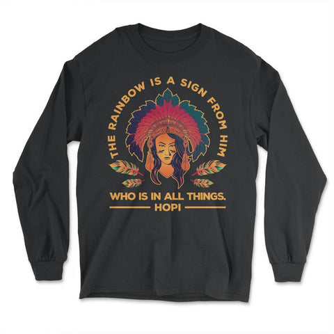 Chieftain Native American Tribal Chief Woman Native American graphic - Long Sleeve T-Shirt - Black