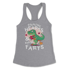 T-Rex Dinosaur Stealing Hearts and Blasting Farts product Women's - Grey Heather