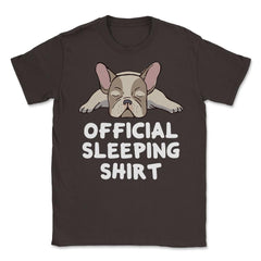 Funny Frenchie Dog Lover French Bulldog Official Sleeping graphic - Brown