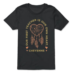 Peacock Feathers Dreamcatcher Heart Native Americans design - Premium Youth Tee - Black