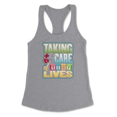 Pediatric Nurse Tiny Lives Care Funny Humor T-Shirt Women's Racerback