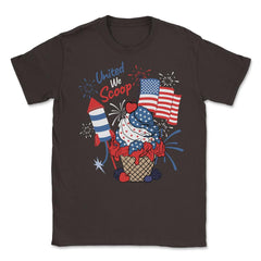 Patriotic Ice Cream Cup American Flag Independence Day print Unisex - Brown