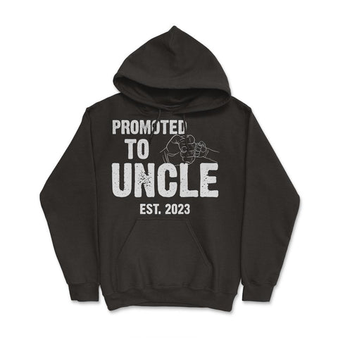 Funny Promoted To Uncle Est 2023 Soon To Be Uncle design Hoodie - Black