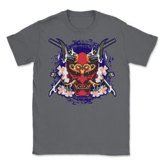 Oni Japanese Demon Mask Sakura Red Devil Art print Unisex T-Shirt