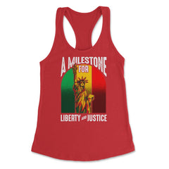 Juneteenth A Milestone for Liberty & Justice Statue Liberty product - Red