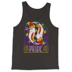 Gay Zodiac LGBTQ Zodiac Sign Pisces Rainbow Pride graphic - Tank Top - Black
