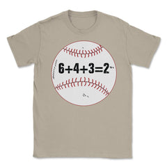 Funny Baseball Double Play 6+4+3=2 Sporty Player Coach graphic Unisex - Cream