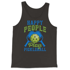 Pickleball Happy People Play Pickleball product - Tank Top - Black