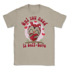 Owl you need is Self-Love! Cute Kawaii Owl Hugging Heart graphic - Cream