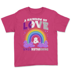 Asexual A Rainbow of Love & Understanding design Youth Tee - Heliconia