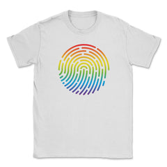 Is In My DNA Rainbow Flag Gay Pride Fingerprint Design product Unisex - White
