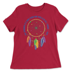 Dreamcatcher Native American Tribal Native Americans graphic - Women's Relaxed Tee - Red