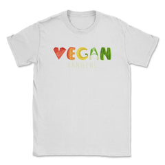Vegan Fangirl Vegetable Lettering Cool Design print Unisex T-Shirt - White