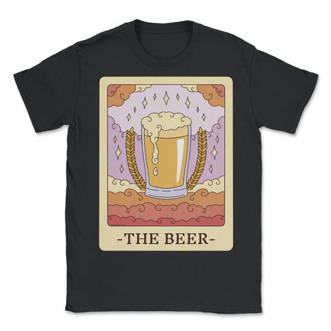 The Beer Foodie Tarot Card Beer Lover Fortune Teller graphic - Unisex T-Shirt - Black