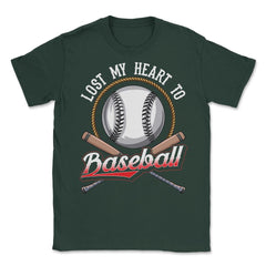 Baseball Lost My Heart to Baseball Lover Sporty Players product - Forest Green