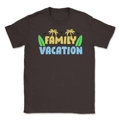 Family Vacation Tropical Beach Matching Reunion Gathering design - Brown