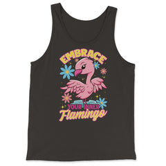 Flamingo Embrace Your Inner Flamingo Spirit Animal graphic - Tank Top - Black