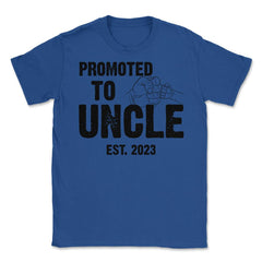 Funny Promoted To Uncle Est 2023 Soon To Be Uncle product Unisex - Royal Blue
