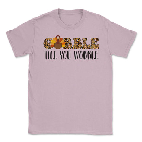 Gobble Till You Wobble Funny Retro Vintage Text with Turkey product - Light Pink