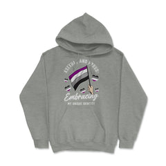 Asexual and Proud: Embracing My Unique Identity design Hoodie - Grey Heather