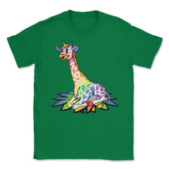 Rainbow Giraffe Gay Pride Gift product Unisex T-Shirt - Green